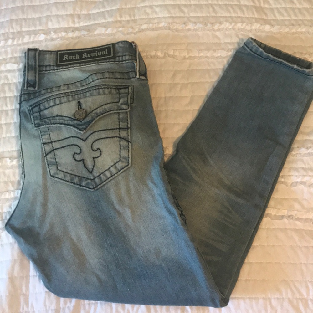 Rock Revival Crop Skinny Jean size 28